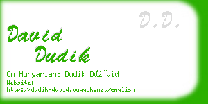 david dudik business card